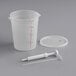 A white plastic container with a Choice condiment pump kit inside.