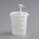 A white plastic container with a Choice pump on top.