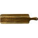 A Dudson rectangular acacia wood serving board with a handle.