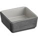 An Acopa Apollo square grey and white melamine sauce cup.