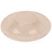 A sandstone melamine bowl with a round bottom.