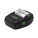 A black Custom Ranger 3" Rugged Mobile Printer printing a label.