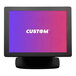 A black Custom PATH15 touch screen computer monitor.