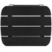 A Flash Furniture Charlestown black faux wood side table with four slats on top.