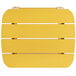 A yellow wooden crate with wooden slats.