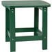 A Flash Furniture Charlestown green faux wood side table with metal legs.
