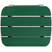 a green wooden box with wooden slats