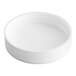 A white ribbed plastic cap with a foam liner.