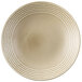 A Dudson Harvest Linen Coupe China bowl with a striped design on it.