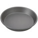 An American Metalcraft round grey hard coat anodized aluminum pizza pan.