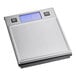 A slim digital portion control scale with a stainless steel platform and an LCD display.