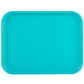 A teal plastic fast food tray.