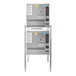 A Cleveland stainless steel double deck steamer with two doors.