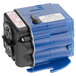 A blue and black Sloan electronic module with a white label.