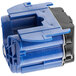 A blue and black Sloan electronic module with a blue plastic cover.