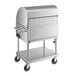 A stainless steel Backyard Pro liquid propane grill on a cart.