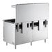 A Main Street Equipment stainless steel 10 burner range with 2 ovens.