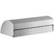 A silver stainless steel roll dome with a lid for a Backyard Pro LPG48 grill.