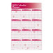 A ComplyRight burgundy calendar planner with red and white numbers on a white background.