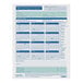 A blue and white ComplyRight calendar for 2025 with numbers and months.