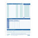 A blue and white ComplyRight fiscal year attendance calendar sheet.