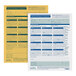 ComplyRight 2024 2-Part Time Off Request and Approval Forms with yellow and blue lines.