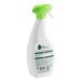 A white spray bottle with a green label and cap of Seventh Generation Emerald Cypress and Fir Tub and Tile Cleaner.