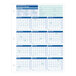 A white ComplyRight academic year calendar with numbers and check boxes.