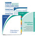 A ComplyRight 2026 white attendance tracking calendar kit with labeled dividers and instructional materials.