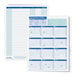 A white ComplyRight attendance calendar folder with blue squares and dates.