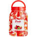 A jar of Fanale rainbow fruit jelly with a lid.