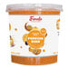 A container of Fanale Passion Fruit Popping Boba with orange fruit popping boba inside.