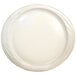 An International Tableware ivory stoneware platter with an embossed rim.