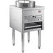 A silver rectangular Cooking Performance Group liquid propane wok range with a 13" ring.