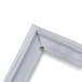 A white vinyl magnetic door gasket for refrigeration.