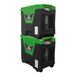 A green and black XPOWER commercial dehumidifier with wheels.