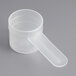 A 7.5 cc Polypropylene scoop with a short handle.