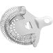 A silver metal Franmara cocktail strainer with a spiral handle.