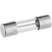 A close-up of a silver glass tube with a screw on the end.