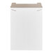 A white tab-locking rigid mailer designed for secure shipping and document protection.