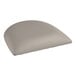 A dark gray vinyl cushion for wood chairs and barstools.