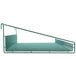 A green Metro SmartWall G3 grid shelf with a metal rod.