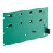 A green Narvon display circuit board with black connectors and many holes.