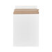 A white self-sealing rigid mailer with a brown flap, sized 7 by 9 inches.