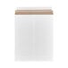 A white self-sealing rigid mailer designed for shipping documents or flat items.