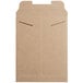 A brown Lavex Stayflats envelope with two open sides and tab locks.