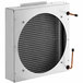 A metal box with copper pipes and a round vent.