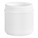 A white plastic canister with a white lid.