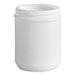 A white plastic canister with a lid.