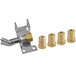 A metal and brass Cooking Performance Group conversion kit with fittings and nuts.
